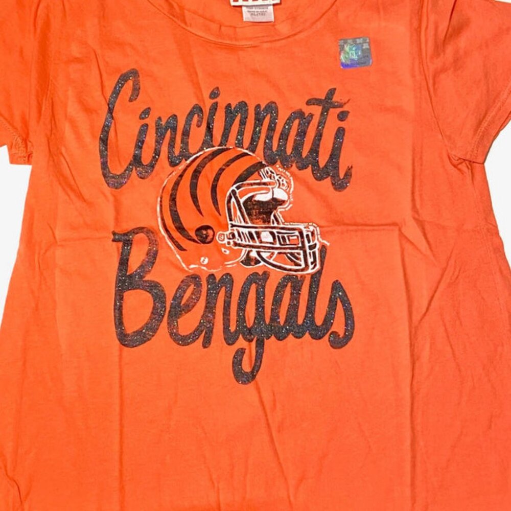 Cincinnati Bengals NFL 2012 Girls XL (12) "Glitter" Cotton NOS T-Shirt